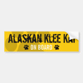 Alaskan Klee Kai aan boord Bumpersticker (Voorkant)