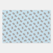 Alaskan Klee Kai AKK Husky Schilderen Schattigee D Inpakpapier Vel (Voorkant)