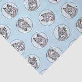 Alaskan Klee Kai AKK Husky Schilderen Schattigee D Tissuepapier (Detail)