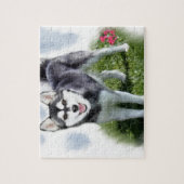 Alaskan Klee Kai Art Legpuzzel (Verticaal)