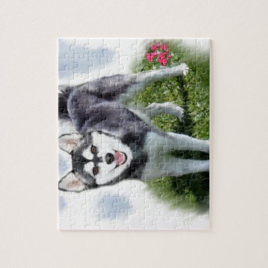 Alaskan Klee Kai Art Legpuzzel (Verticaal)