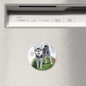 Alaskan Klee Kai Art Magneet (Insitu (Vaatwasser))