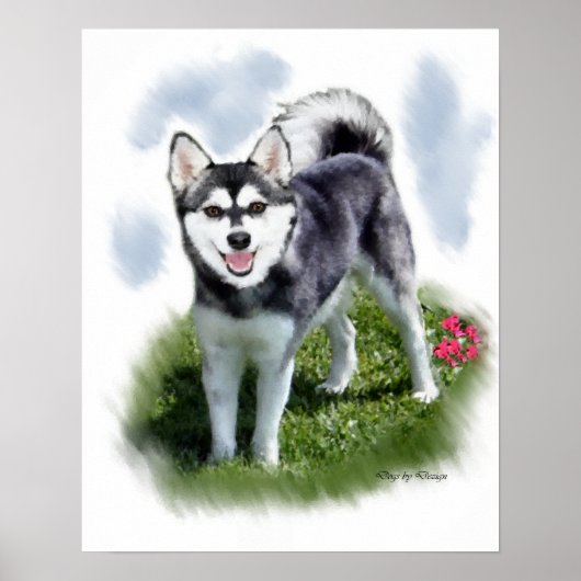 Alaskan Klee Kai Art Poster (Voorkant)