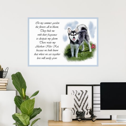 Alaskan Klee Kai Art Poster (Thuiskantoor)