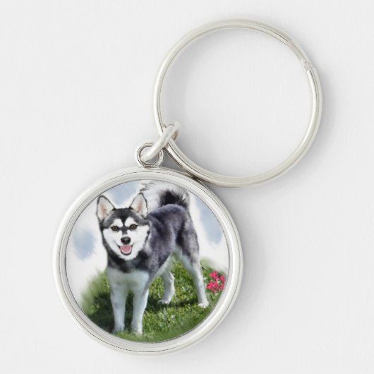 Alaskan Klee Kai Art Sleutelhanger (Voorkant)