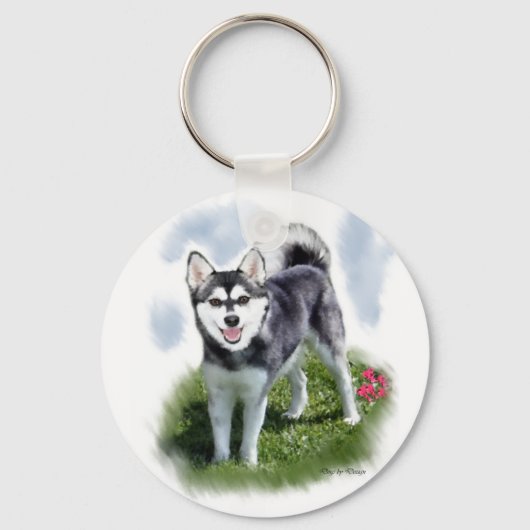 Alaskan Klee Kai Art Sleutelhanger (Voorkant)