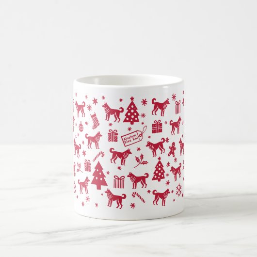 Alaskan Klee Kai Christmas Design Koffiemok (Center)