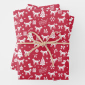 Alaskan Klee Kai Christmas Inpakpapier Vel (In situ)