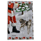 Alaskan Klee Kai Christmas Medium Cadeauzakje (Voorkant)