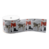 Alaskan Klee Kai Gelooft Kerstmis Grosgrain Lint (Spoel)