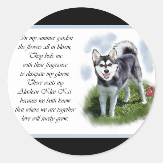 Alaskan Klee Kai Gifts Ronde Sticker (Voorkant)