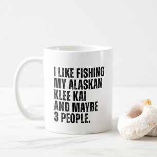 Alaskan Klee Kai Hondeneigenaar Funny Vissen Lover Koffiemok