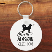 Alaskan Klee Kai Hondenliefhebber Paw Sleutelhange Sleutelhanger (Voorkant)