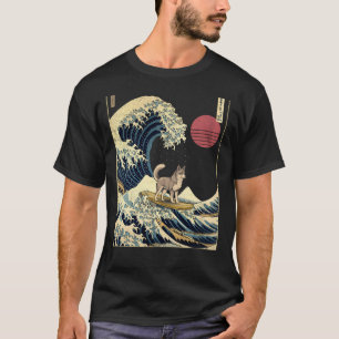 Alaskan Klee Kai Kanagawa Japanse Surfing Golf T-shirt