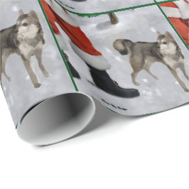 Alaskan Klee Kai Kerst Vrolijk Cadeaupapier