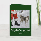 Alaskan Klee Kai kerstcadeaus Feestdagen Kaart (Achterkant)