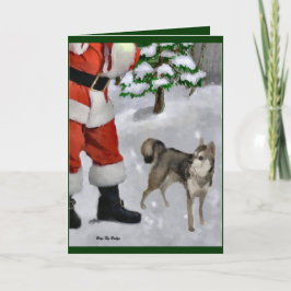Alaskan Klee Kai kerstcadeaus Feestdagen Kaart