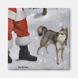 Alaskan Klee Kai kerstcadeaus Magneet