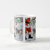 Alaskan Klee Kai kerstcadeaus Matglas Bierpul (Voorkant links)