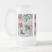 Alaskan Klee Kai kerstcadeaus Matglas Bierpul (Links)