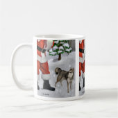 Alaskan Klee Kai kerstcadeaus Matglas Bierpul (Links)