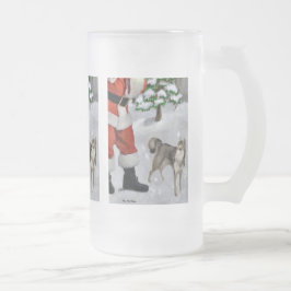 Alaskan Klee Kai kerstcadeaus Matglas Bierpul