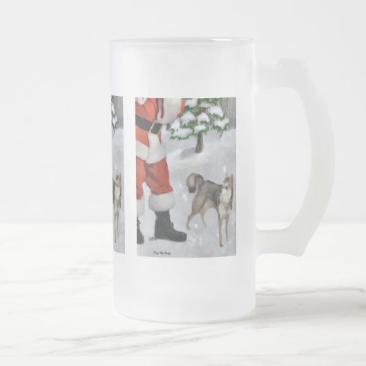 Alaskan Klee Kai kerstcadeaus Matglas Bierpul (Rechts)