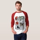 Alaskan Klee Kai kerstcadeaus T-shirt (Voorkant volledig)