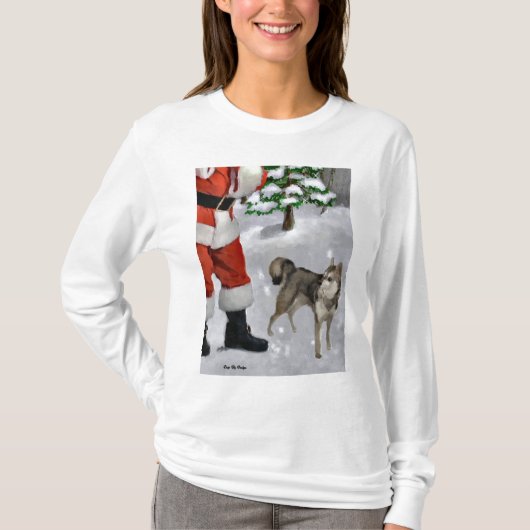 Alaskan Klee Kai kerstcadeaus T-shirt (Voorkant)