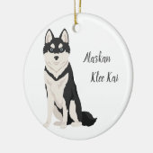 Alaskan Klee Kai Kerstversiering. Klee Kai Snow Keramisch Ornament (Links)