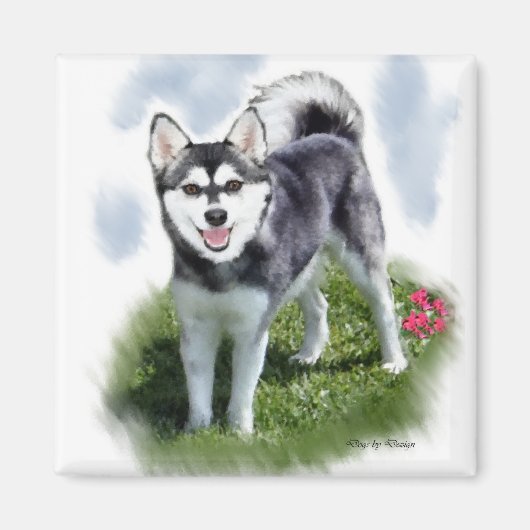 Alaskan Klee Kai Kunst Magneet (Voorkant)
