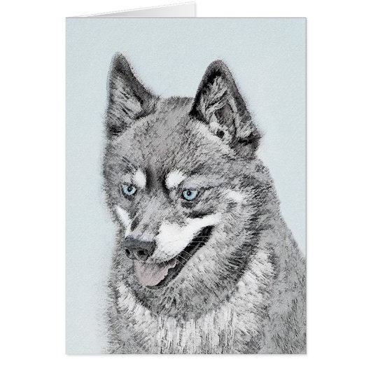 Alaskan Klee Kai Painting - Cute Original Dog Art (Voorkant)