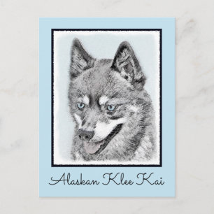 Alaskan Klee Kai Painting - Cute Original Dog Art Briefkaart