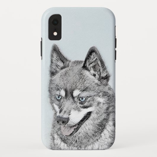 Alaskan Klee Kai Painting - Cute Original Dog Art Case-Mate iPhone Case (Achterkant)