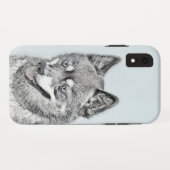 Alaskan Klee Kai Painting - Cute Original Dog Art Case-Mate iPhone Case (Achterkant (horizontaal))