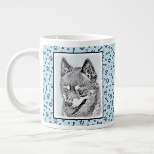 Alaskan Klee Kai Painting - Cute Original Dog Art Grote Koffiekop