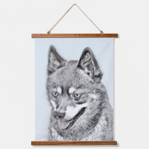 Alaskan Klee Kai Painting - Cute Original Dog Art Hangend Wandkleed