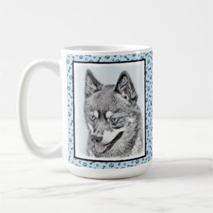 Alaskan Klee Kai Painting - Cute Original Dog Art Koffiemok