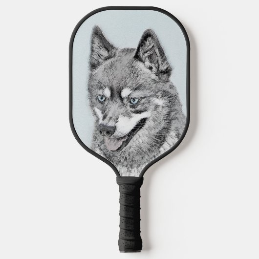 Alaskan Klee Kai Painting - Cute Original Dog Art Pickleball Paddle (Voorkant)