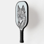 Alaskan Klee Kai Painting - Cute Original Dog Art Pickleball Paddle (Links)