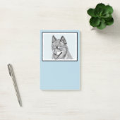 Alaskan Klee Kai Painting - Cute Original Dog Art Post-it® Notes (Kantoor)