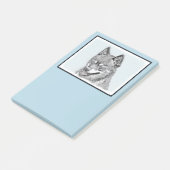 Alaskan Klee Kai Painting - Cute Original Dog Art Post-it® Notes (Schuin)