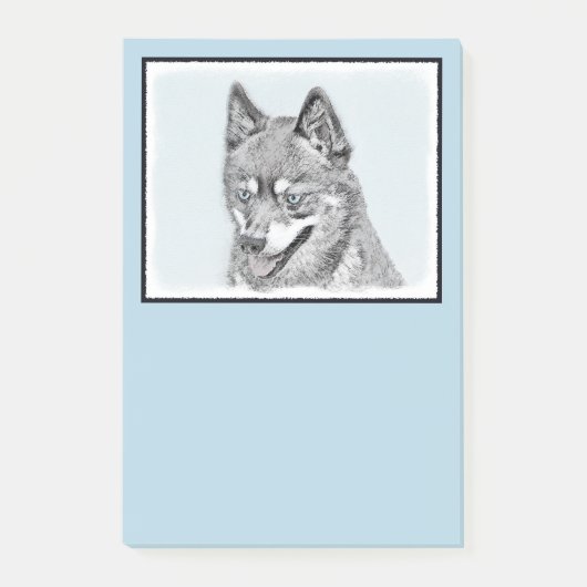 Alaskan Klee Kai Painting - Cute Original Dog Art Post-it® Notes (Voorkant)
