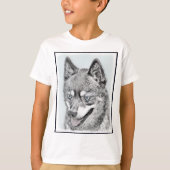 Alaskan Klee Kai Painting - Cute Original Dog Art T-shirt (Voorkant)