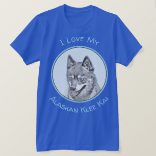 Alaskan Klee Kai Painting - Cute Original Dog Art T-shirt