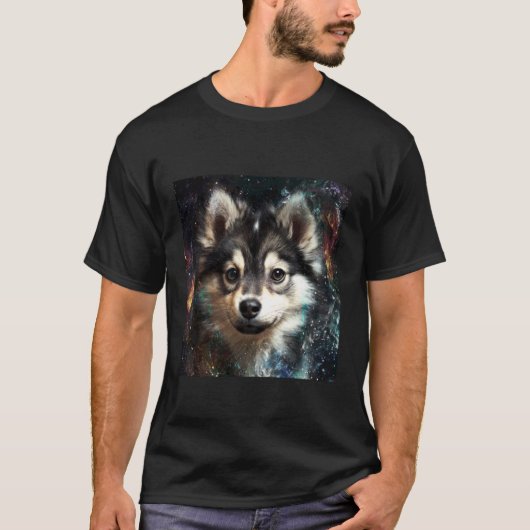 Alaskan Klee Kai Ruimte T-shirt (Voorkant)