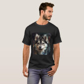 Alaskan Klee Kai Ruimte T-shirt (Voorkant volledig)
