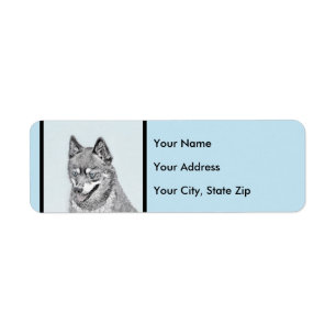 Alaskan Klee Kai Schilderij - Mooie Originele Hond Etiket