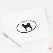 Alaskan Klee Kai Silhouette Zwart Sticker (Envelop)