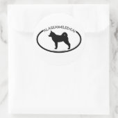 Alaskan Klee Kai Silhouette Zwart Sticker (Tas)
